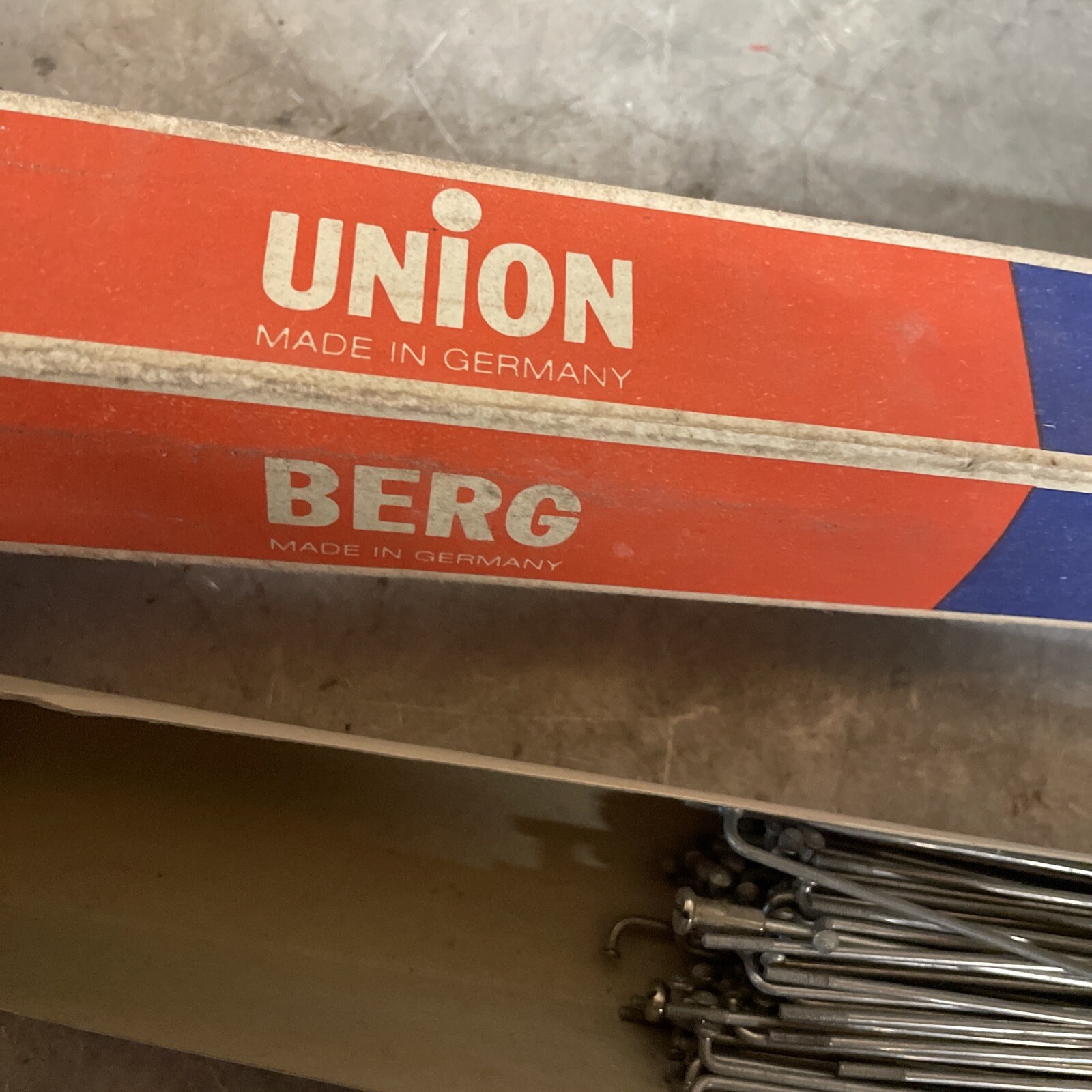 VINTAGE NOS BERG UNION CHROME WHEEL SPOKE ONLY 110pcs 9 5/8 16pcs 8 1/4