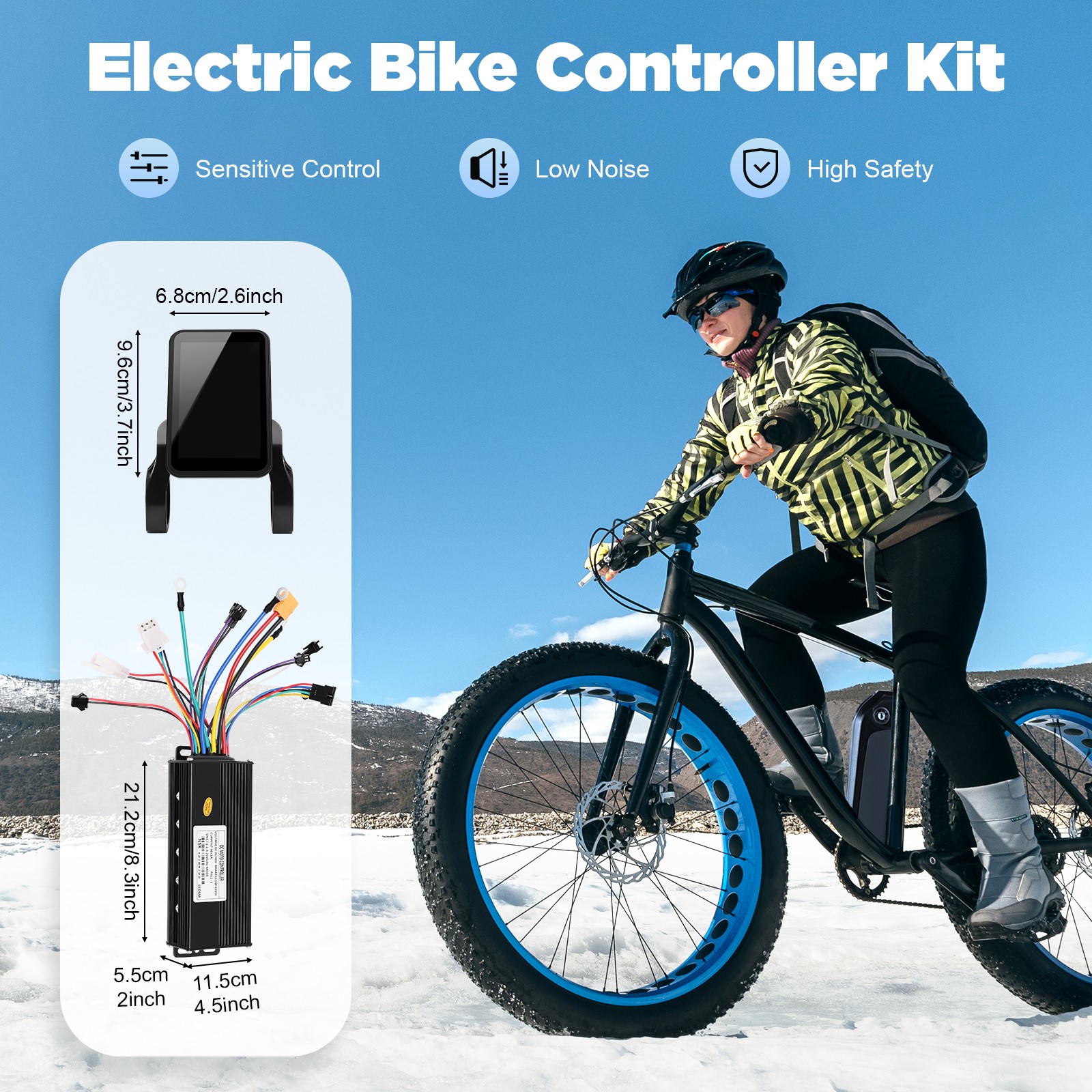 1200W 48V Electric Bicycle eBike Scooter Brushless Controller Kit LCD Display