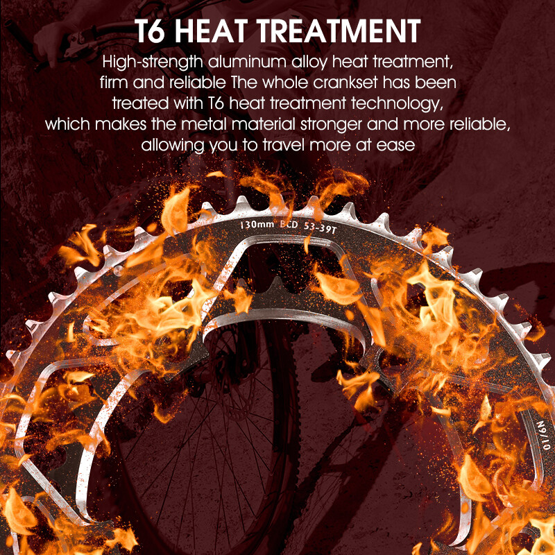 WEST BIKING Road Bike Chainring 130BCD 39/53T Tooth Plate for 8/9/10/11 Speed