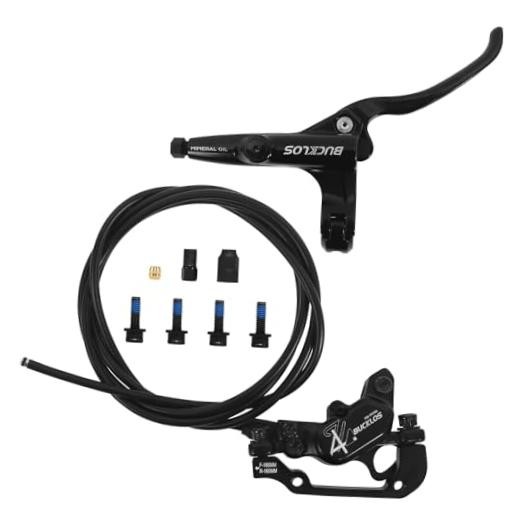 MTB 4 Pistons Hydraulic Disc Brake Set, Mountain Bike Left Front 850 mm Rear