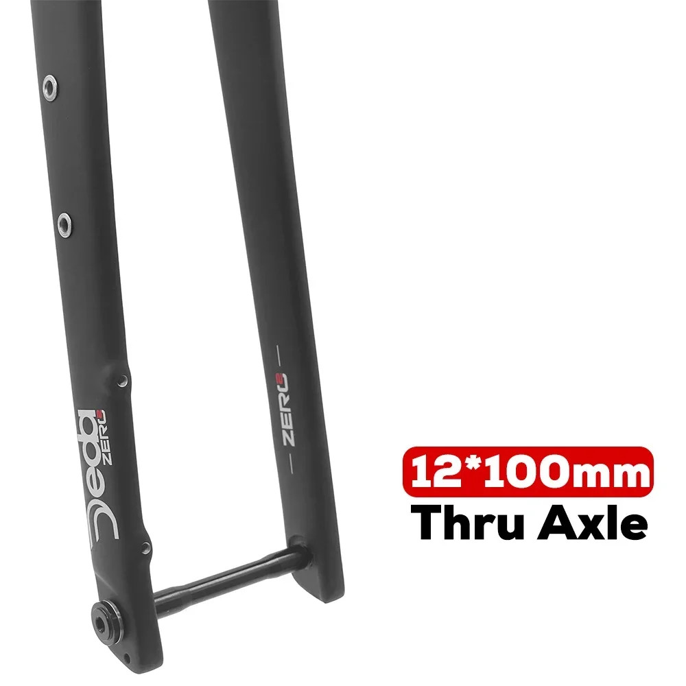 Carbon Fiber Gravel Bike Front Fork Tapered Matte 700C*45C Thru Axle 12*100m