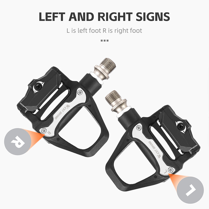WEST BIKING Bike Flat/SPD Self-locking Pedals Cycling Cleat Sealed Bearing Pedal