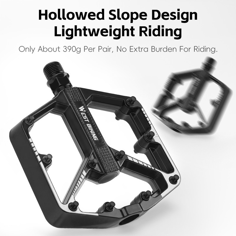 WEST BIKING Widened Cycling Pedals Ultralight DU Sealed Bearing Bicycle Pedals