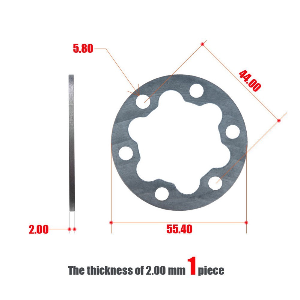 Brake Washer Pads Brake Gasket Spacer Aluminum Alloy Stainless Steel Bolts