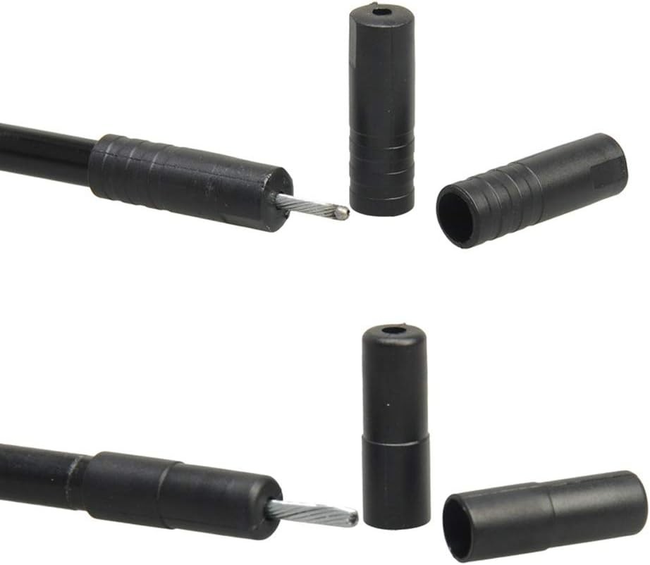 100 Pieces Bike Bicycle Plastic 5Mm Brake Cable Housing Ferrule End Caps and 100