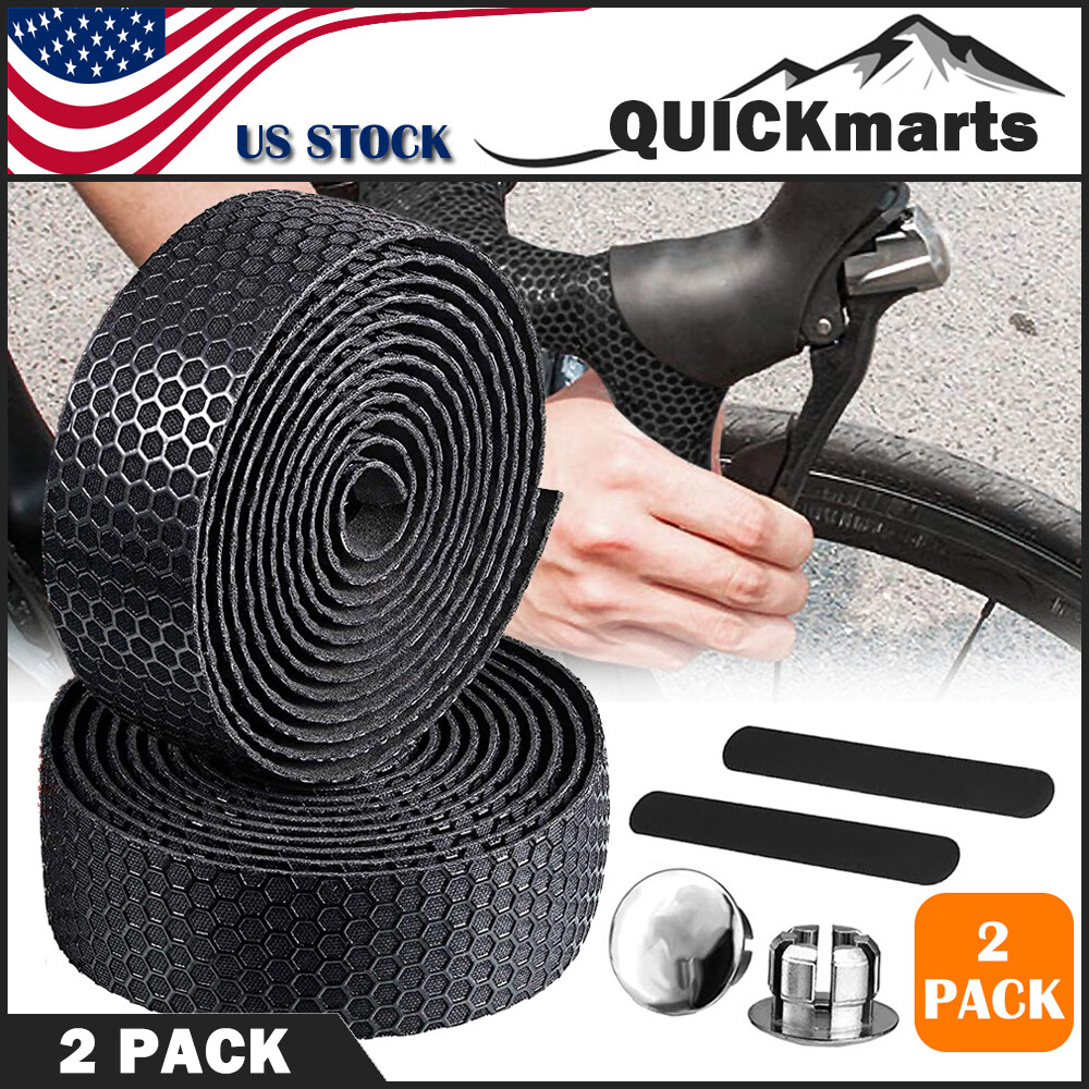 2 PCS Road Bike Handlebar Tape Bicycle Cycling Handle Bar Soft EVA Non-slip Wrap