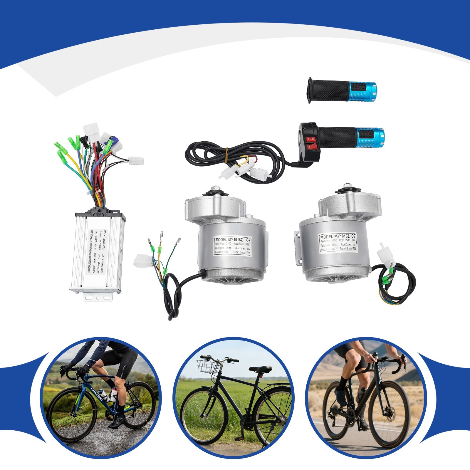 500W Electric Conversion Kit Electric Motor Controller W/ Reverse Throttle ?US