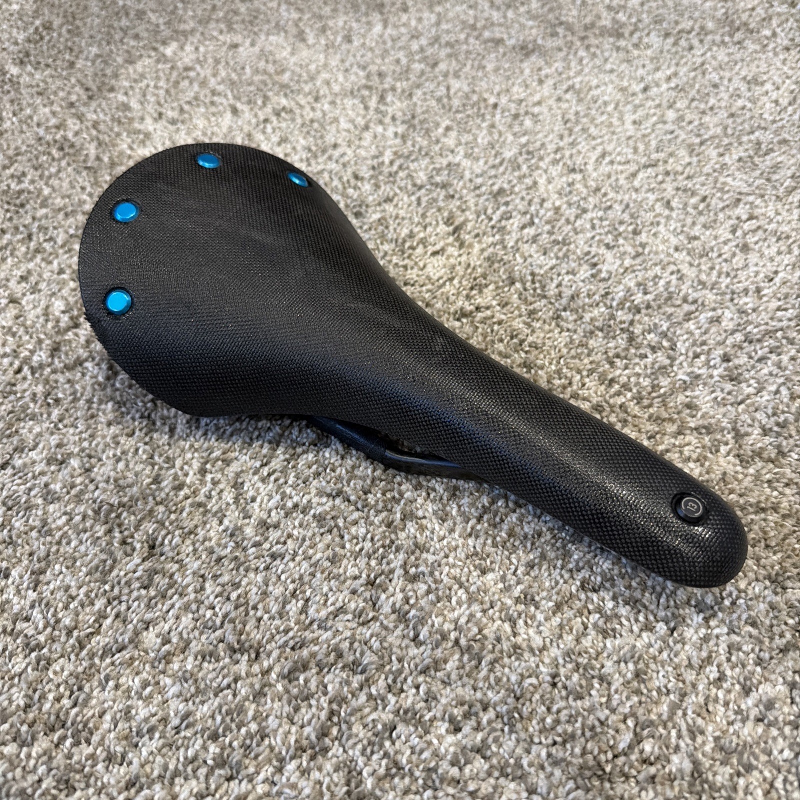 Brooks C13 132mm Carbon Rails Turquoise Blue Rivets