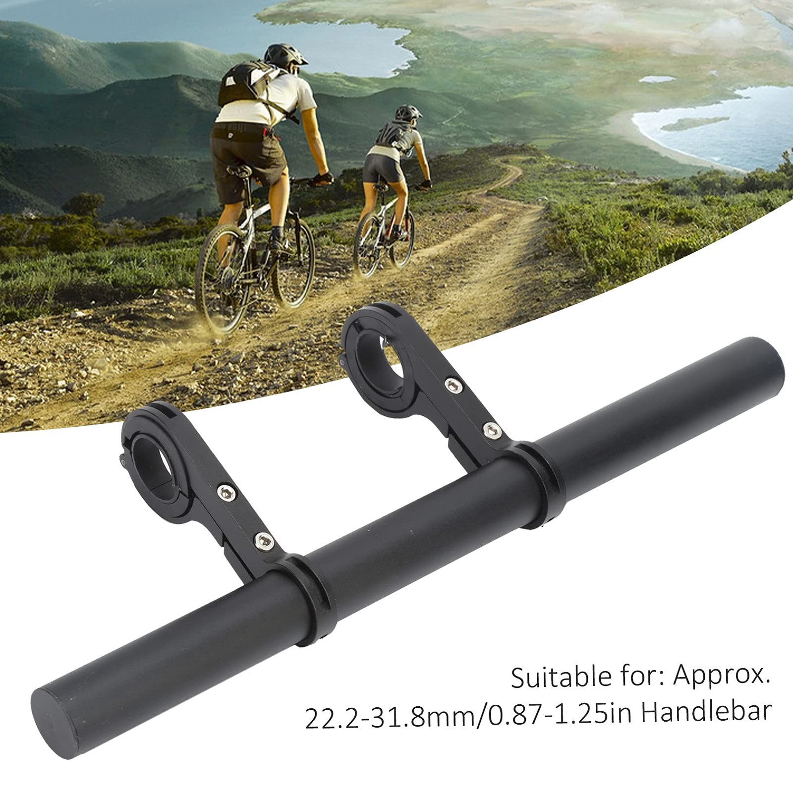 Ejoyous Extension Bracket, 11.8 Inch Aluminum Alloy Bike Double Black