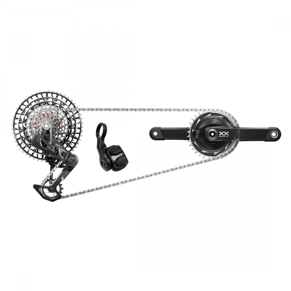 XX SL T-Type Eagle AXS Power Meter Groupset 165mm DUB Crankset, 12-Speed, Black