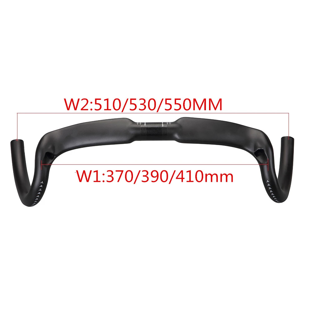 Carbon Fiber Gravel Mountain Bike Handlebar Internal Cable Routing 30 Degrees