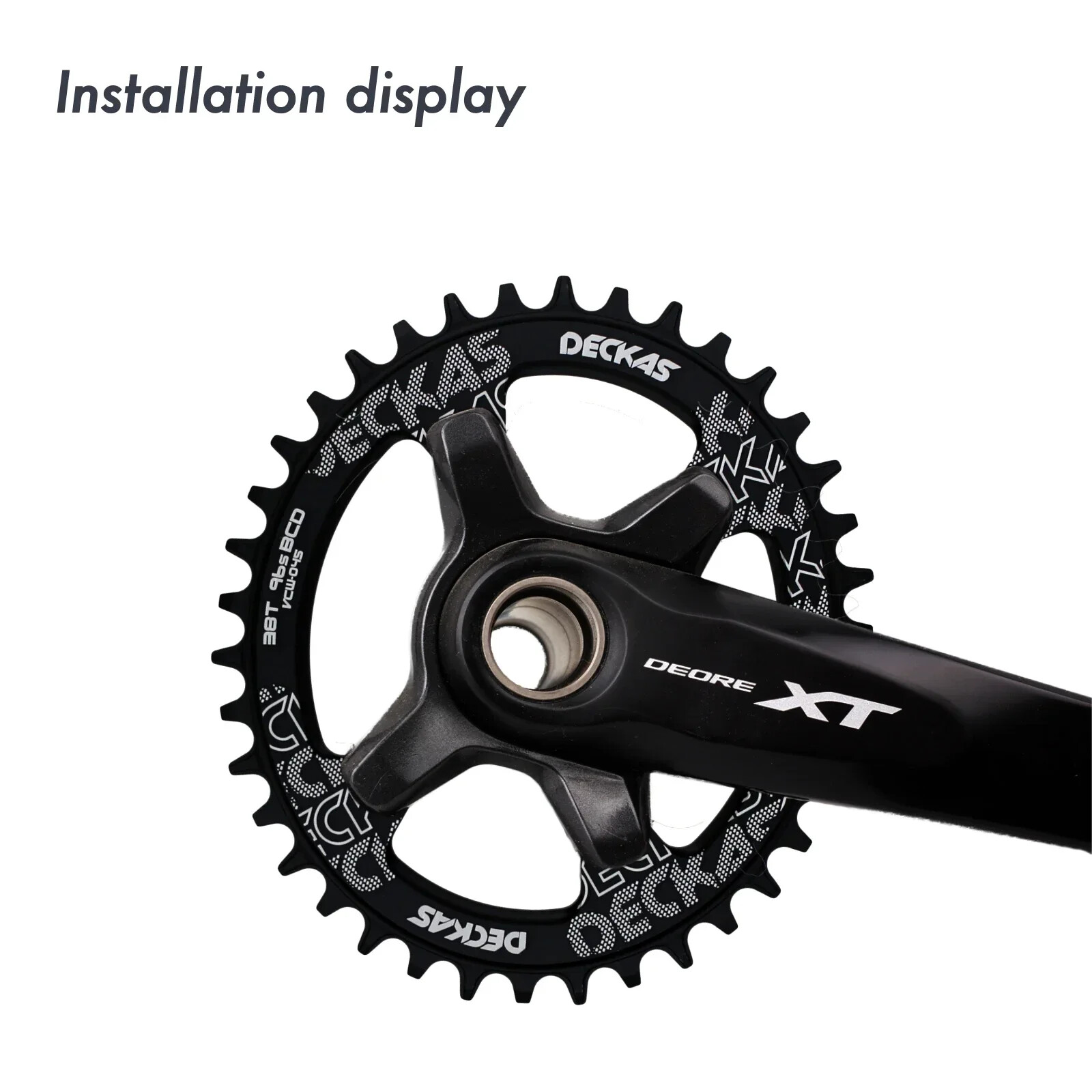 Deckas Bike Chainring Oval 32T-38T 96BCD Asymmetrical for M7000 M8000 M9000