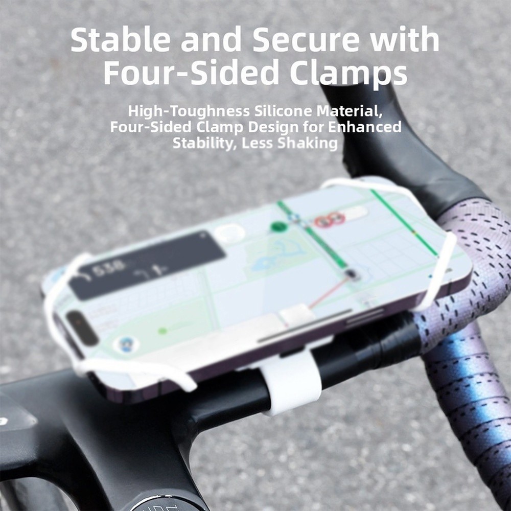 Silicone Phone Mount for Bicycles with Secure Grip and No Tool Installation