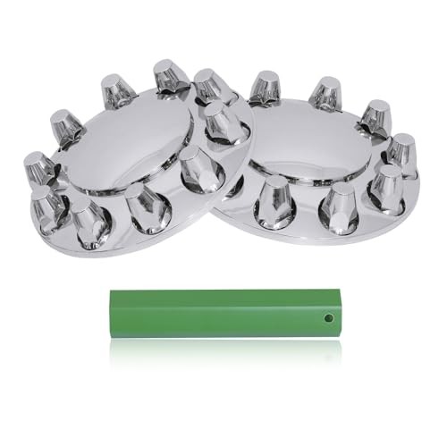 Chrome ABS Plastic Front Hub Caps Wheel Axle Covers with 33 mm Screw on Normal