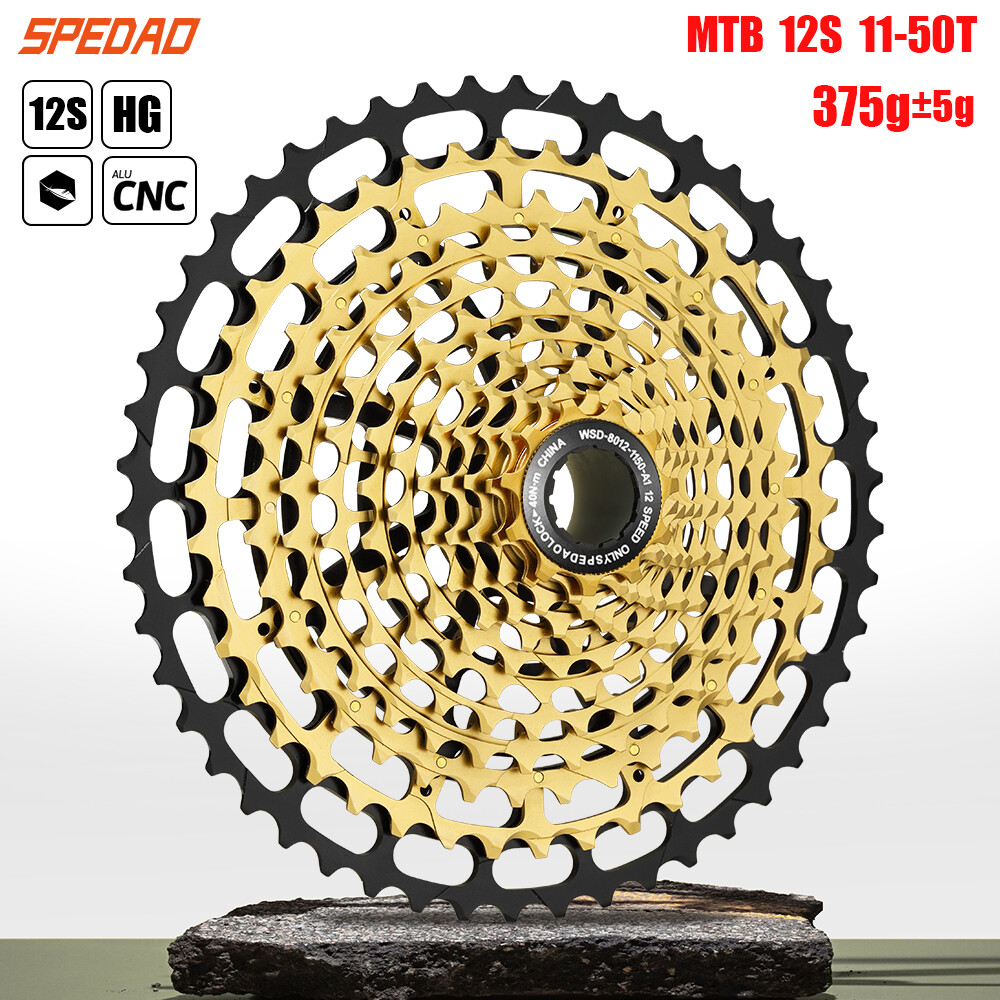 12 Speed MTB Freewheel 11-50T Mountain Bike Cassette CNC Gold For Shimano HG