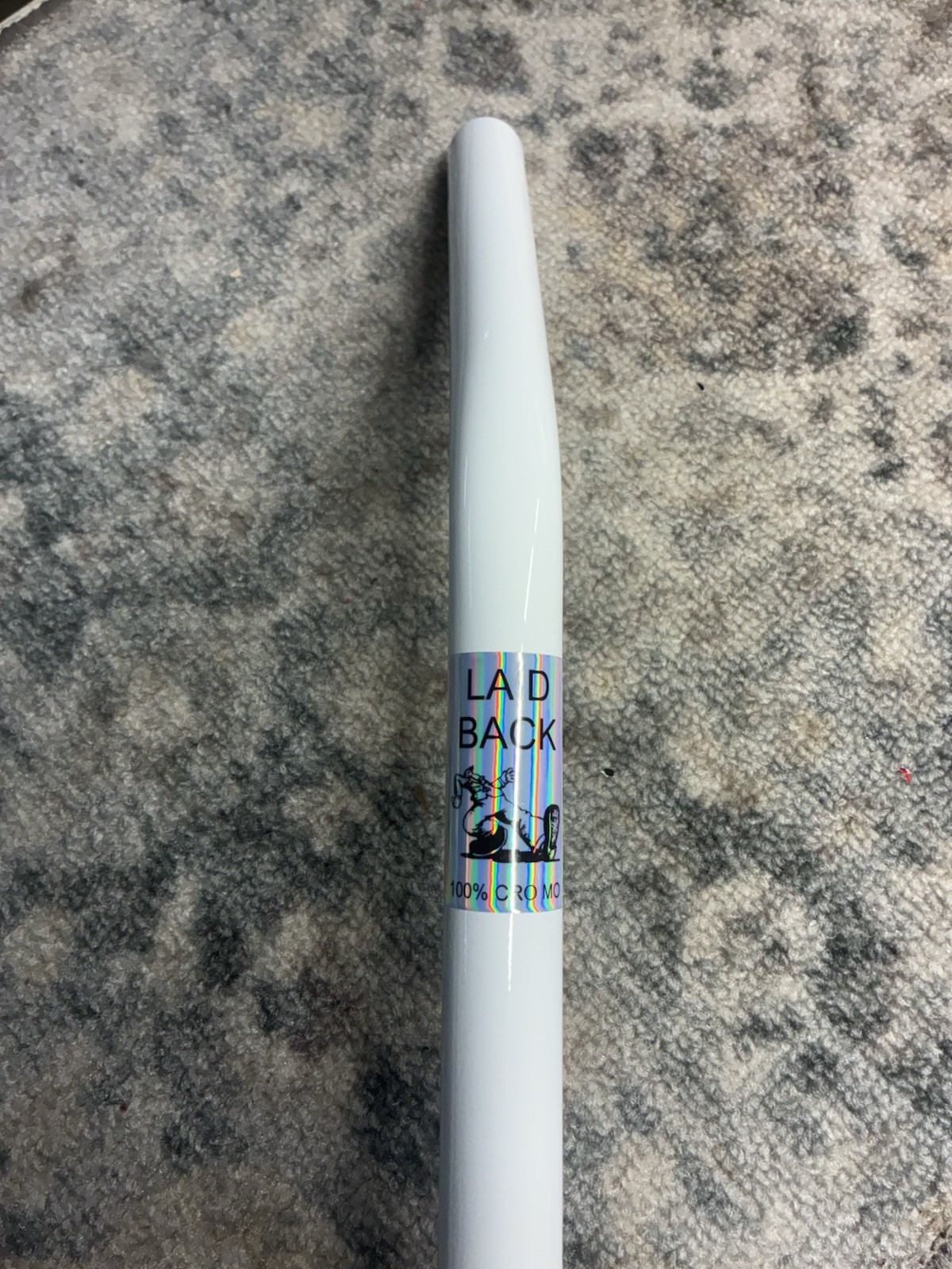 Old School Style Bmx Lay back seat post 25.4mm PROLITE Bmx White