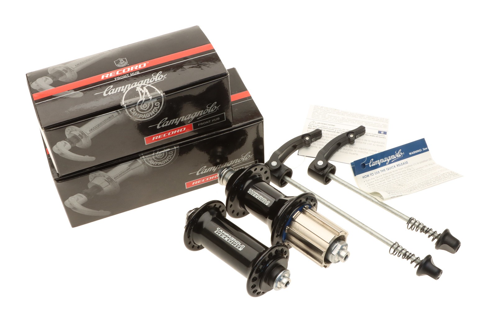 Campagnolo Record 32h Hubset 9/10 Speed Alloy Freehub Black 2007 NOS NEW