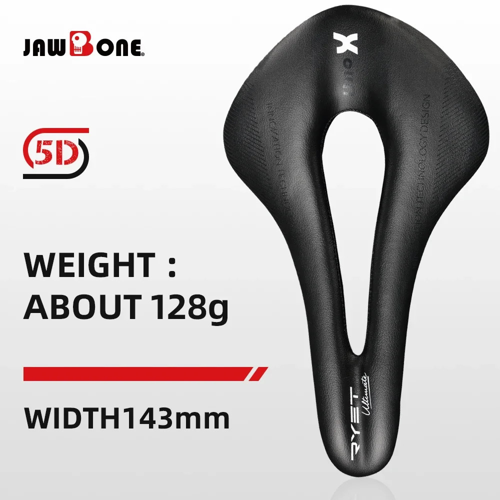 RYET Full Carbon Fiber Bike Saddle Ultralight Leather Road MTB Bicycle Seat