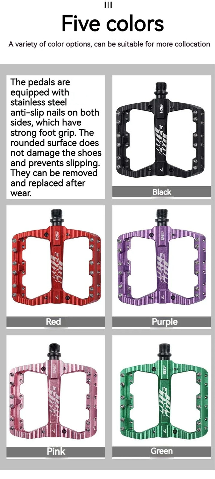 MTB Road Bike Platform Pedals DU Sealed Bearing Anti-slip Pedal Accessories