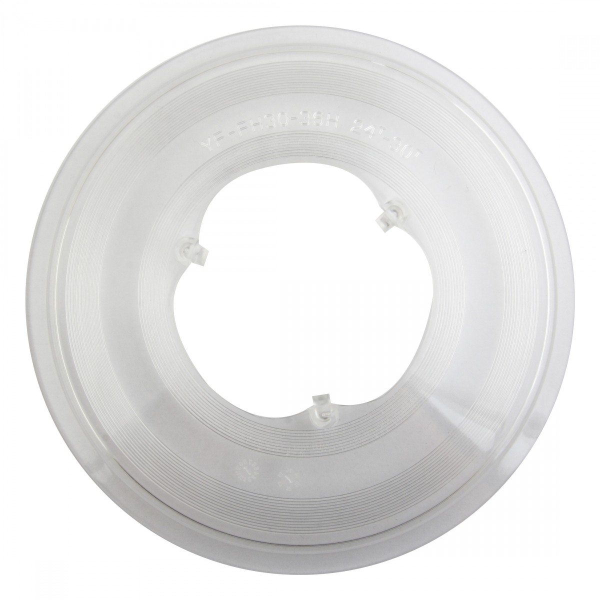 Sunlite 36H Clear Plastic Spoke Protector | 5.5in OD, 2.125in ID, 3 Prong