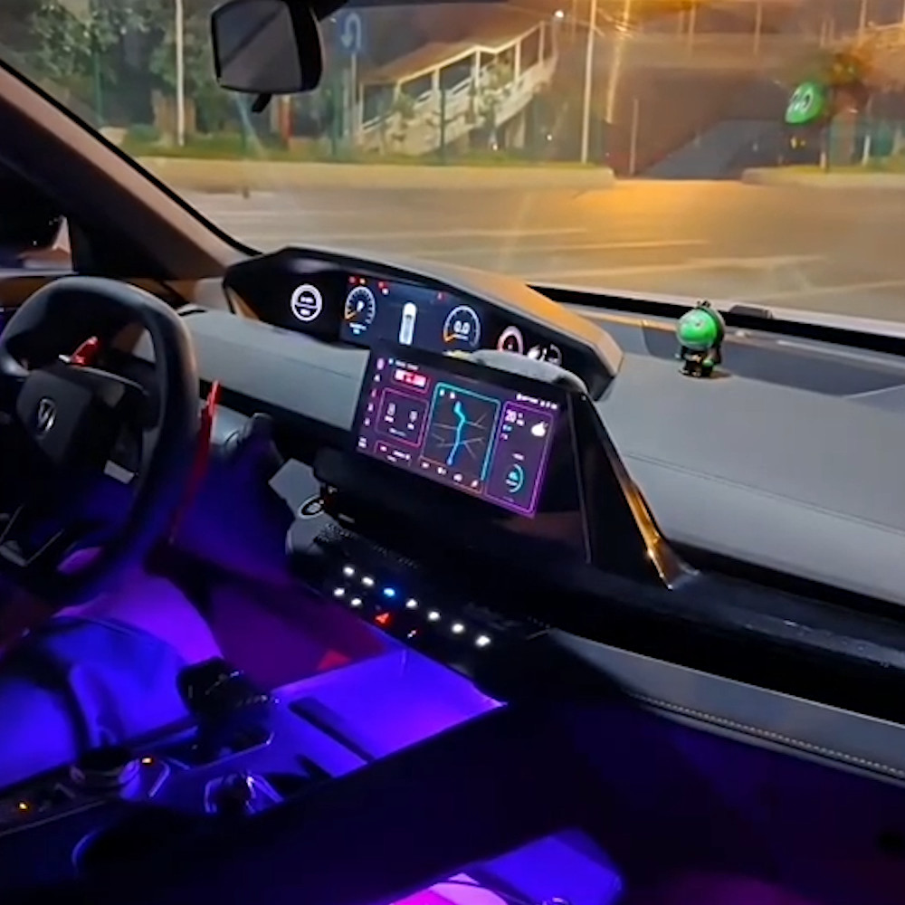6 in 1 Full LED Bead Symphony Dream Car Interior Ambient Lighting Wireless Kit
