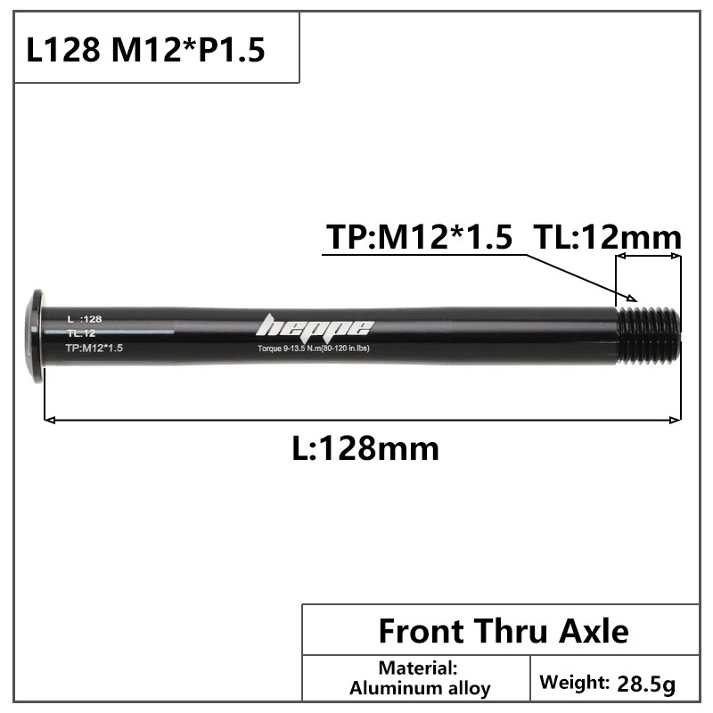 MTB Road Bike Thru Axle Front Fork Shaft Skewers Rear Hub Thru Axle 12X142 12X14