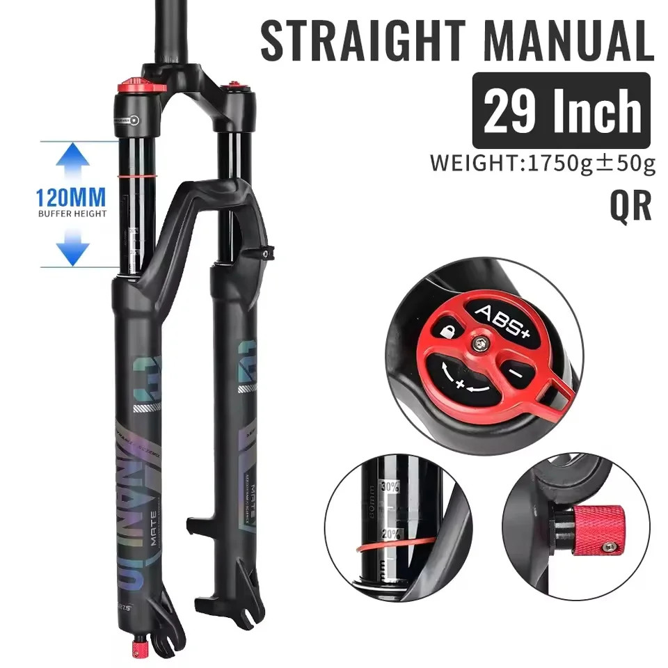 26/27.5/29er MTB BicycleRebound Adjust Lockout Boost Air Fork 120/140mm Travel