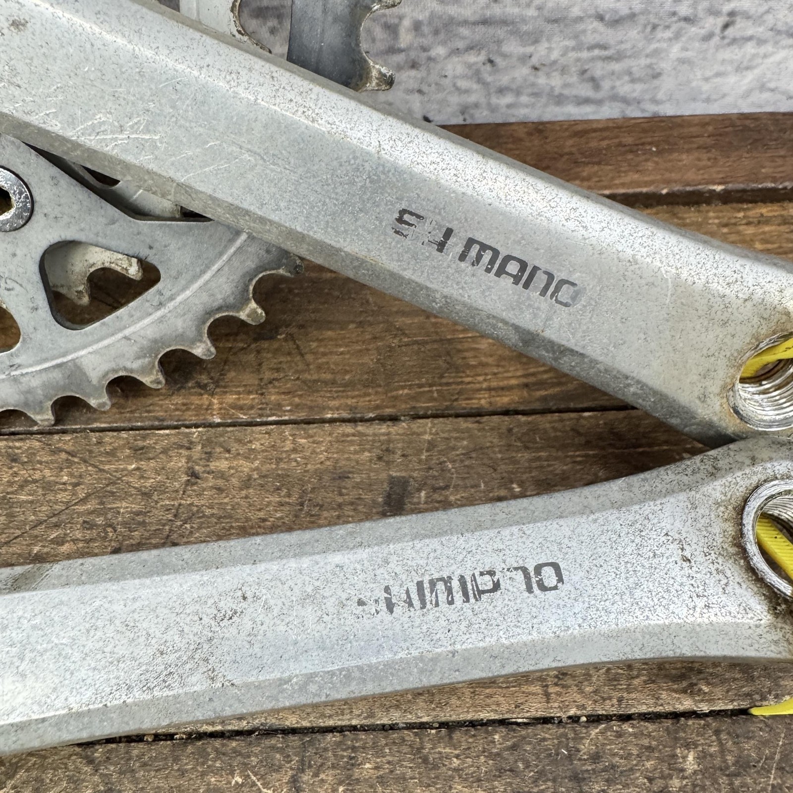 Vintage Shimano FC-B124 Crankset TRIPLE 175 Biopace 48/38/28T 110 BCD Deore 80s