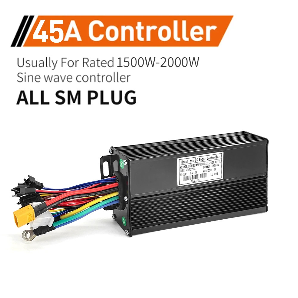 E-bike Sine Wave Controller 17A 26A 30A Three-Mode 24V/36V/48V with Display