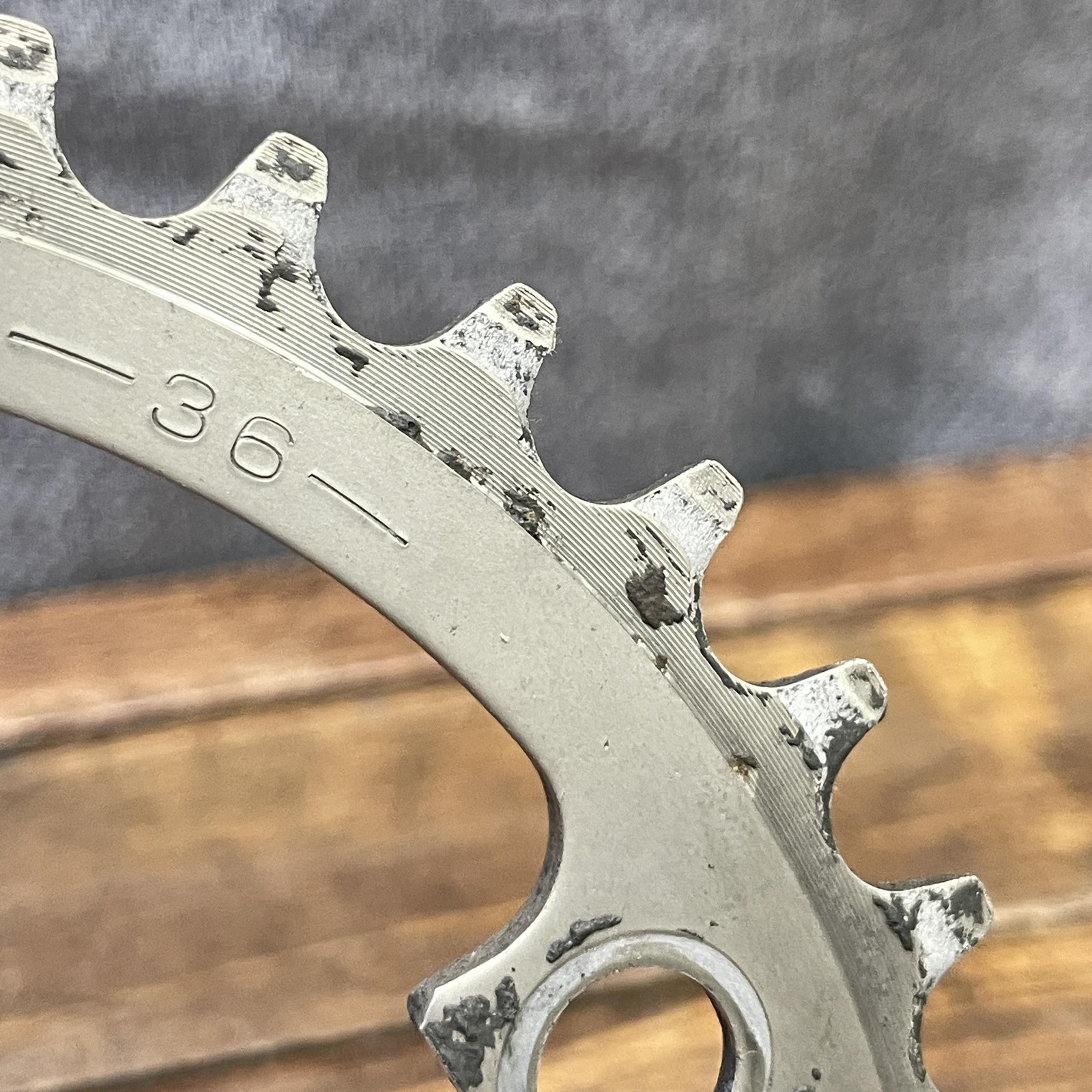 VIntage SR 36T Chainring 110 BCD 5-Arm Silver Aluminum MTB Bike Middle Ring
