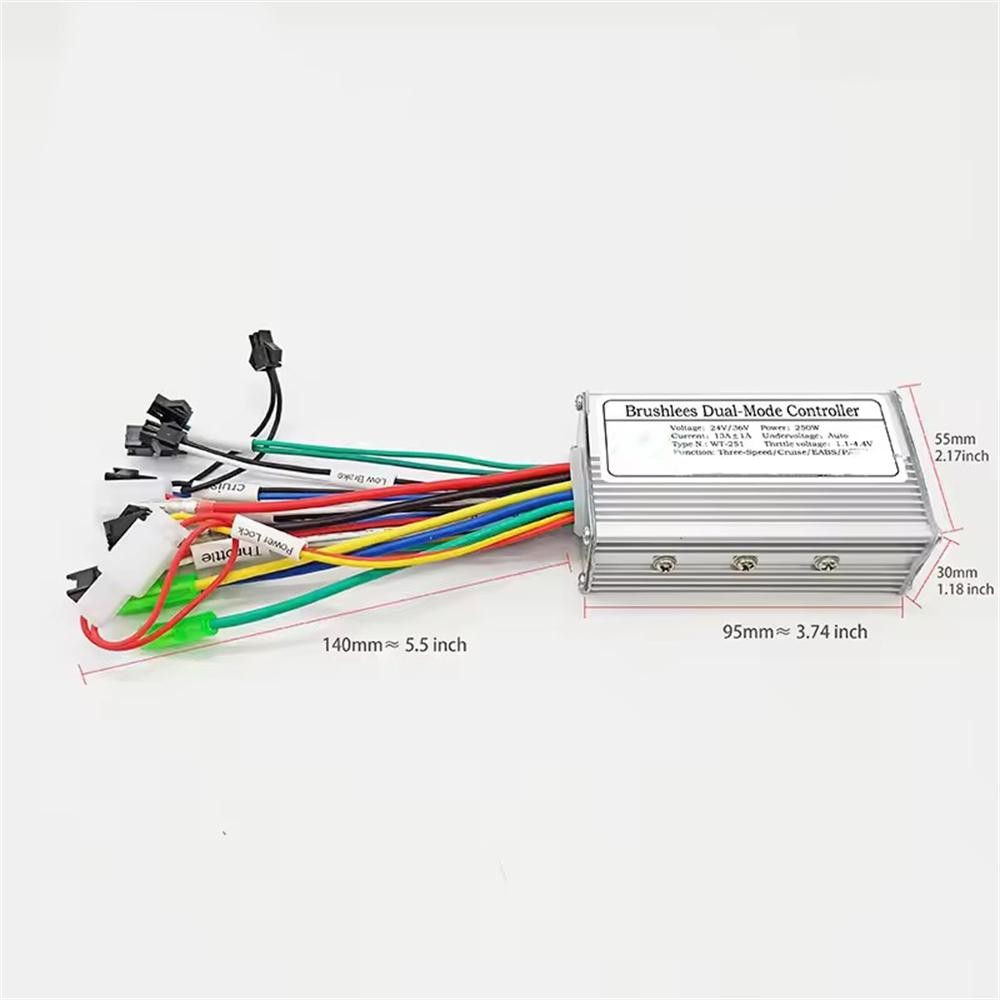 E-Bike Controller 250W-350W 24V/36V/48V/60V S886 Display Thumb Throttle SUK