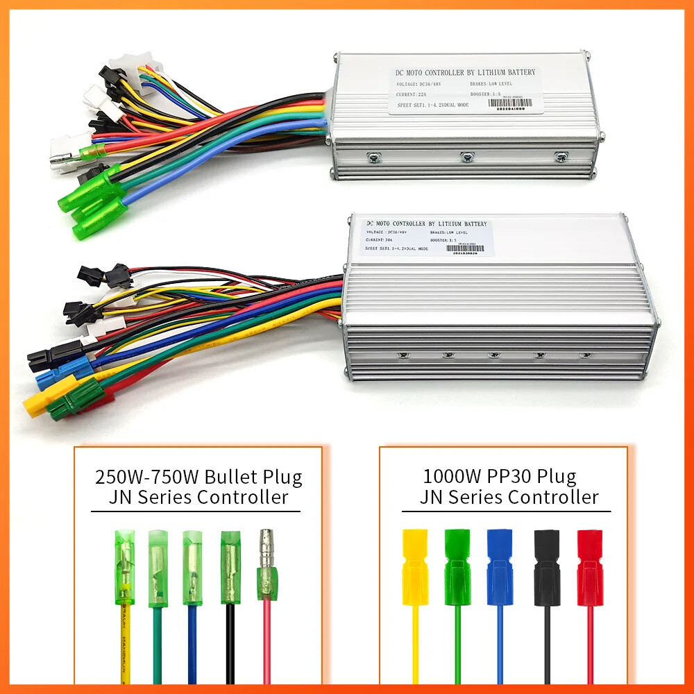 E-bike Controller 36/48V 250-1000W SM Connector Brushless Bicycle Controller