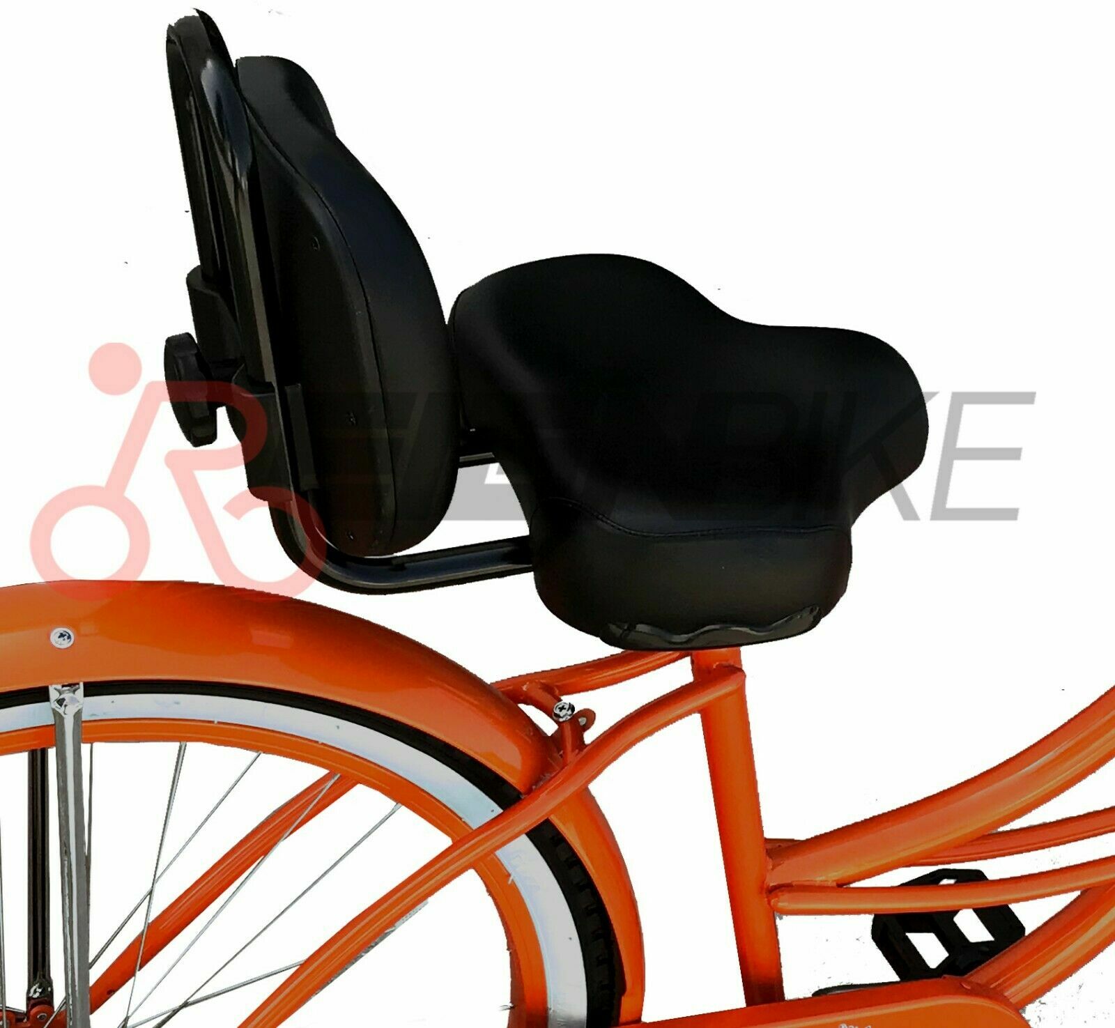 Universal Comfortable Soft Seat Wide Cruiser Bike Adjustable Backrest Saddle NEW
