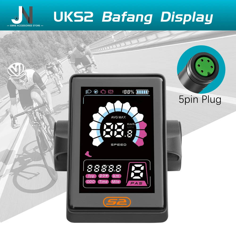 Electric Bike LCD UKS2 Color Display 36V 48V 52V 60V 72V 5 PIN Waterproof Plug