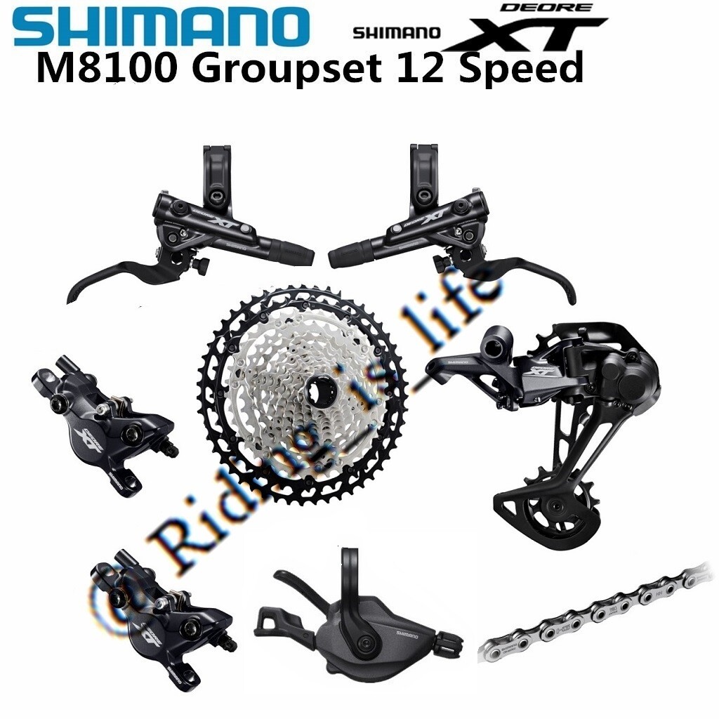 SHIMANO XT M8100 1×12 Speed MTB Groupset W/M8100 Braket Set RESIN-Ice Tech 5 Pcs