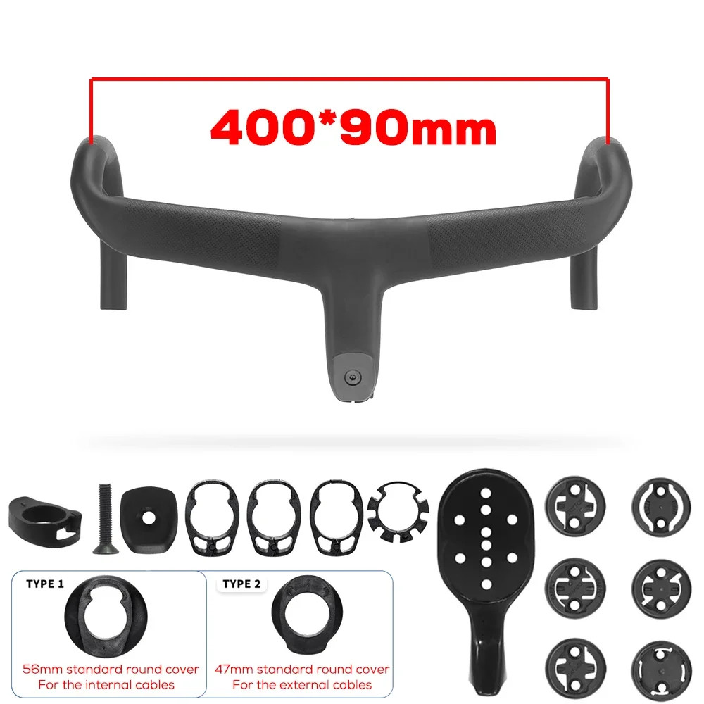 Full Internal Cable Road Bike Handlebar Carbon Integrated Cockpit OD1 Handlebar