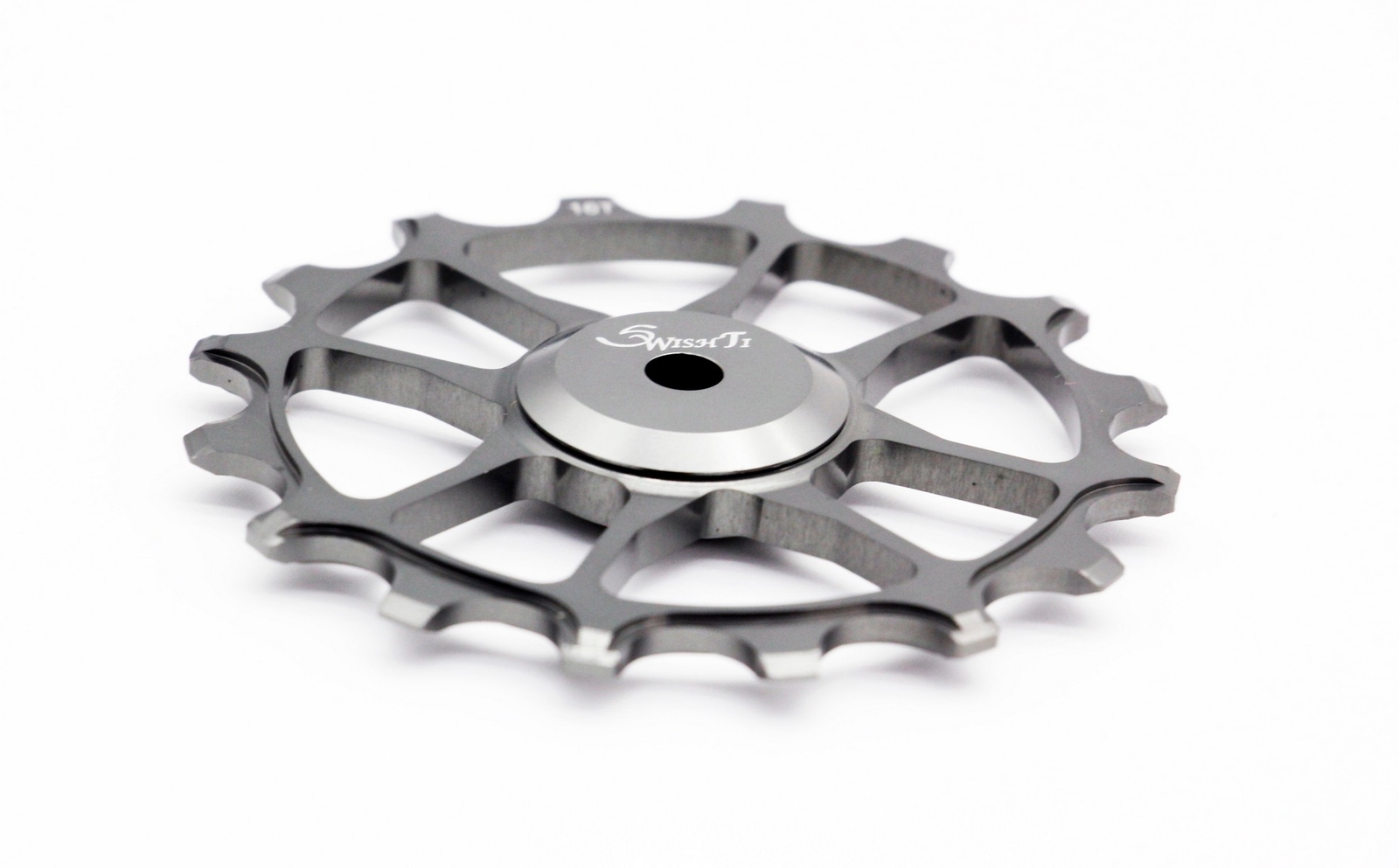 Swishti Narrow-Wide Bike Oversized Fully-CNC Derailleur Pulley 16T Gray