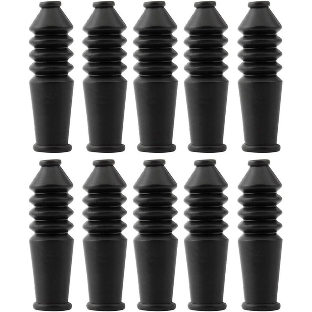 Bicycle Brake Cable Rubber Sleeves 10 pcs Black 3.4 x 1 cm for V-Brake