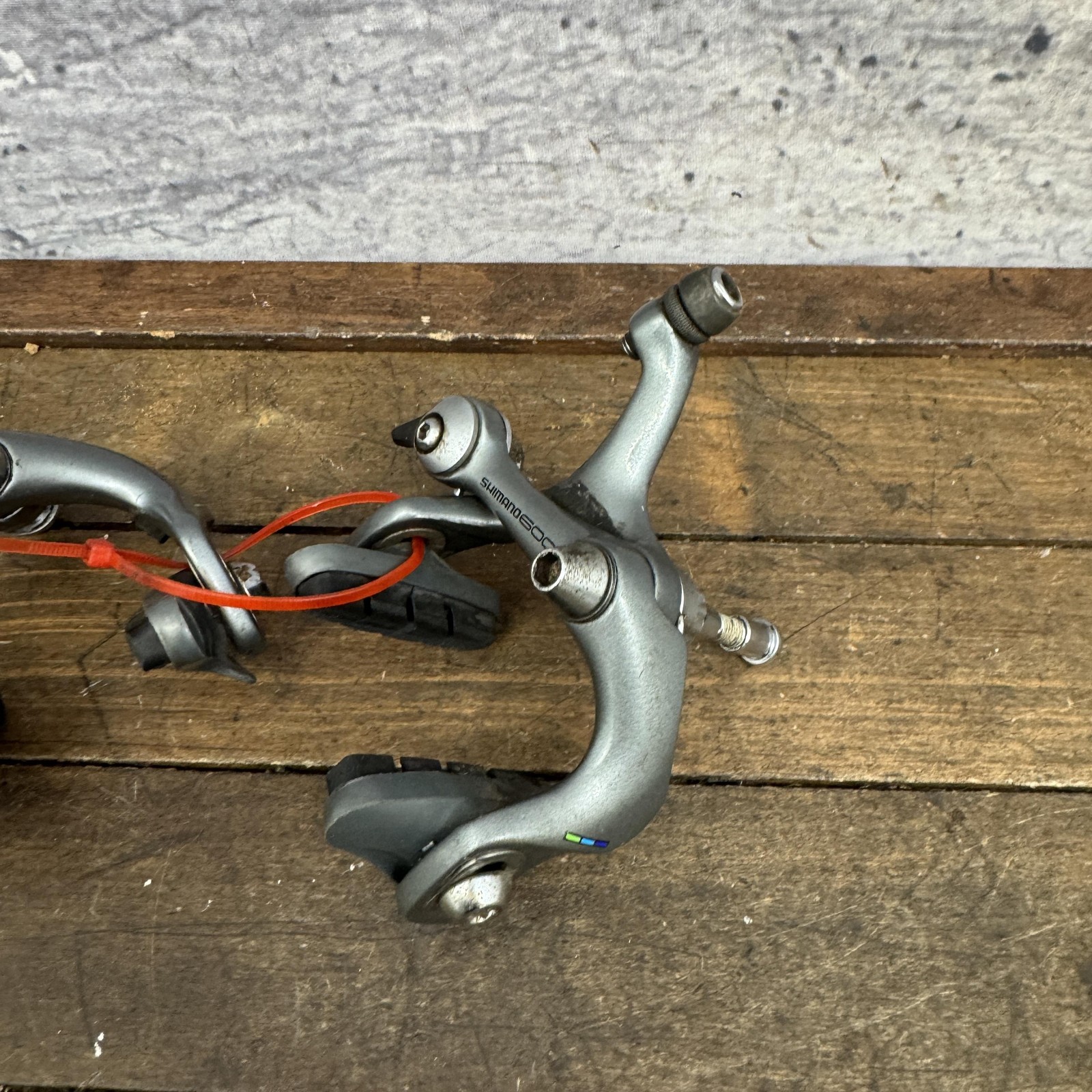 Vintage Shimano 600 BR-6400 Caliper Brake Set Gray Road F/R Japan Single Pivot