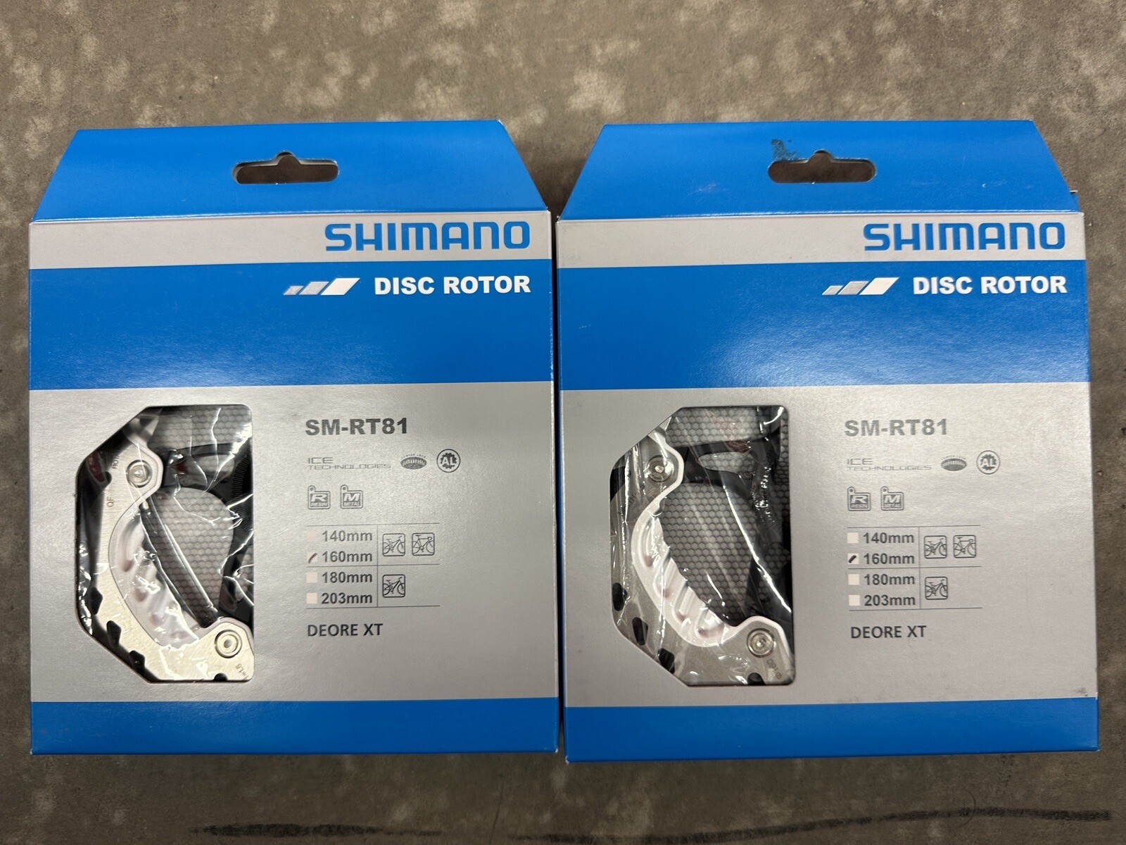 One (1) New Shimano Deore XT SM-RT86 Ice-Tec 6 Bolt Rotor 160mm, NIB