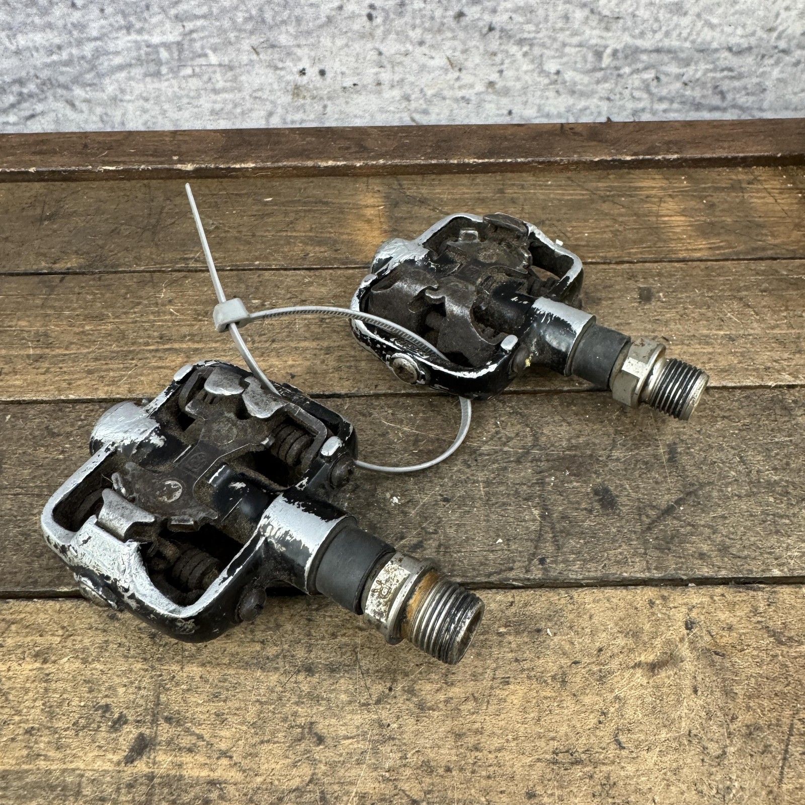 Vintage Ritchey Pedals 9/16 In Black SPD Clipless Road MTB Pair Used