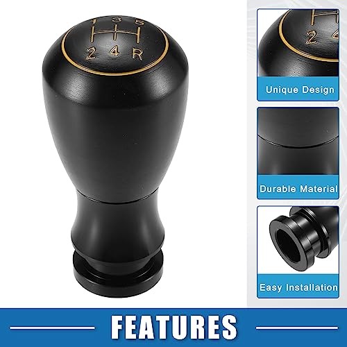 Car Truck 5 Speed Gear Shift Knob Universal 9cm 3.54″ Manual Transmission Black