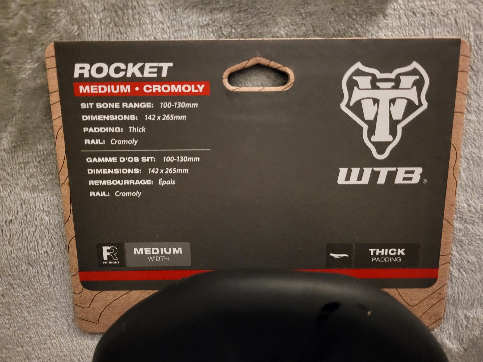 WTB Rocket Chromoly Medium Saddle Thick Padding PN: W065-0593