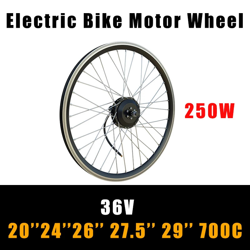 250/350/500W 36V 20/24/26/27.5/29 in 700C E Bike Hub Motor Wheel Conversion Kit