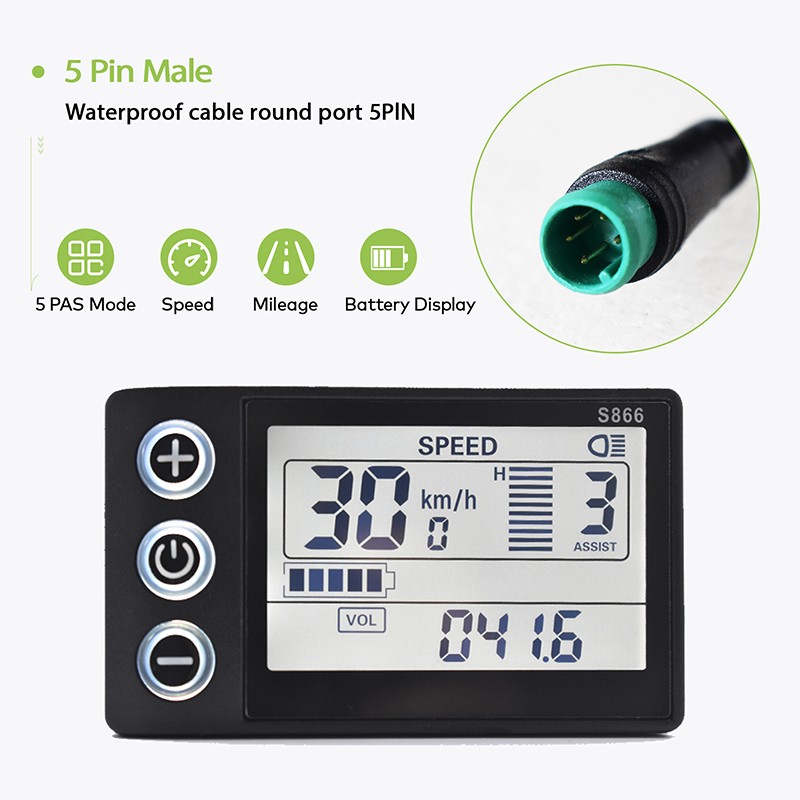 For E-Bike LCD Display Display E-Bicycle MTB Part Electric Bike for Mountain