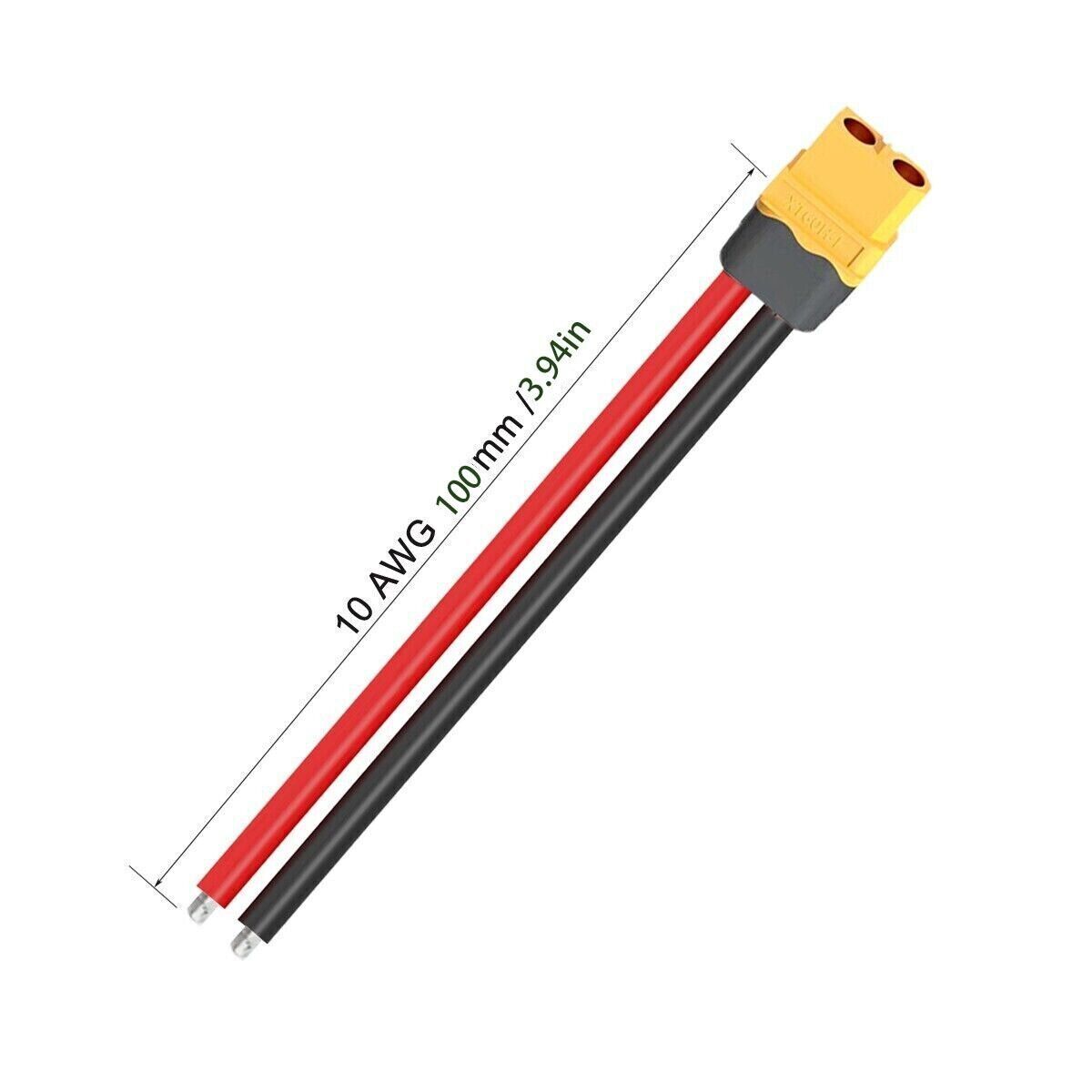 XT60 Plug Connector Female with 10AWG Silicon Wire for Ebike RC Lipo Battery