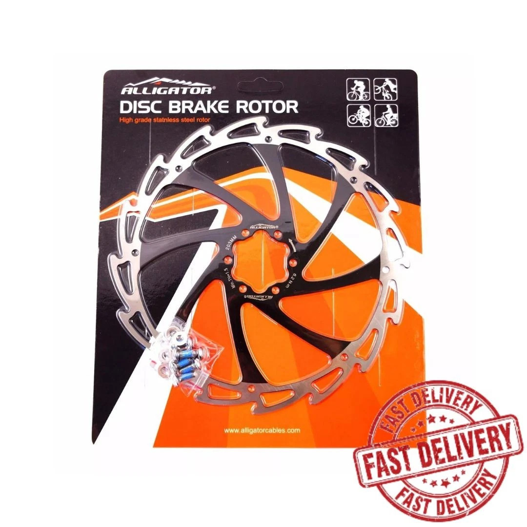 ALLIGATOR Wind Cutter Disc Brake Rotor 140/160/180/203mm – Black