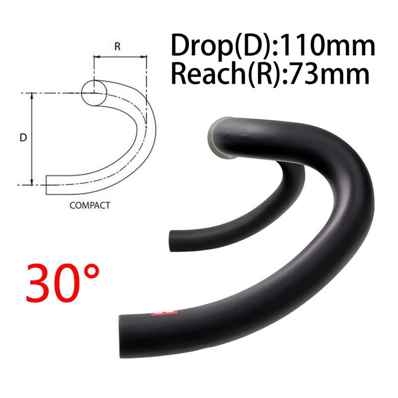 400/420/440mm Carbon Handlebar Big Flare Bar Cyclecross Road Bike Handlebars