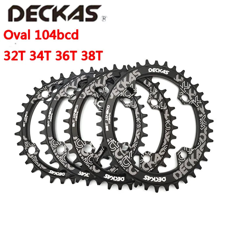 Deckas 104BCD Oval round Narrow Wide Chainring MTB Mountain Bicycle 32T 34T 36T