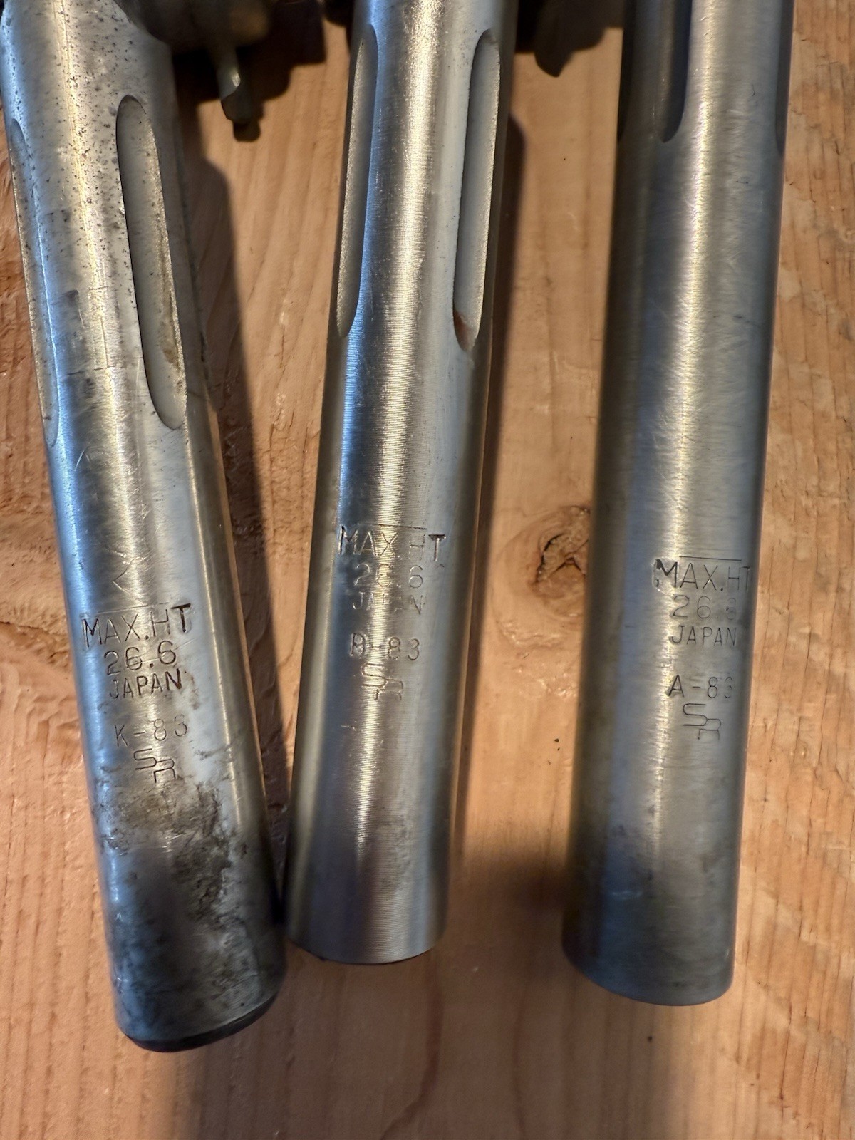 Three Vintage SR (Sakae/Ringyo) Seat Posts – 26.6 mm Laprade